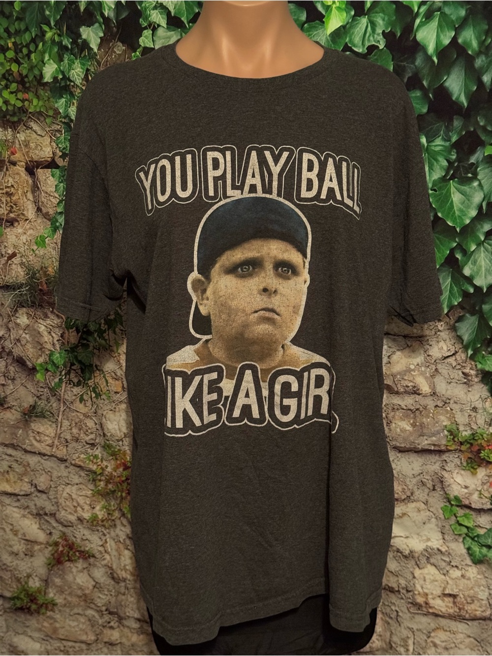 The Sandlot “Ham” Dark Gray 'You Play Ball Like a Girl' Graphic Tee